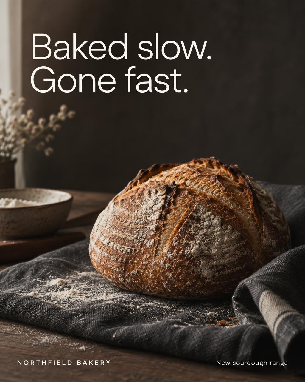 Example advert for the fictional Northfield Bakery